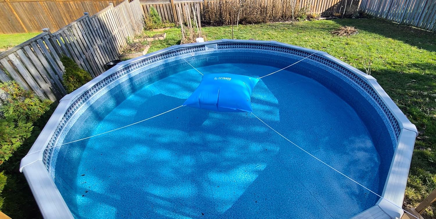 Pool Pillow - Winterizing Pillows for Above Ground Pools - 4 x 4 ft Extra Large Inflatable Air Winter Cushion for Swimming Pools