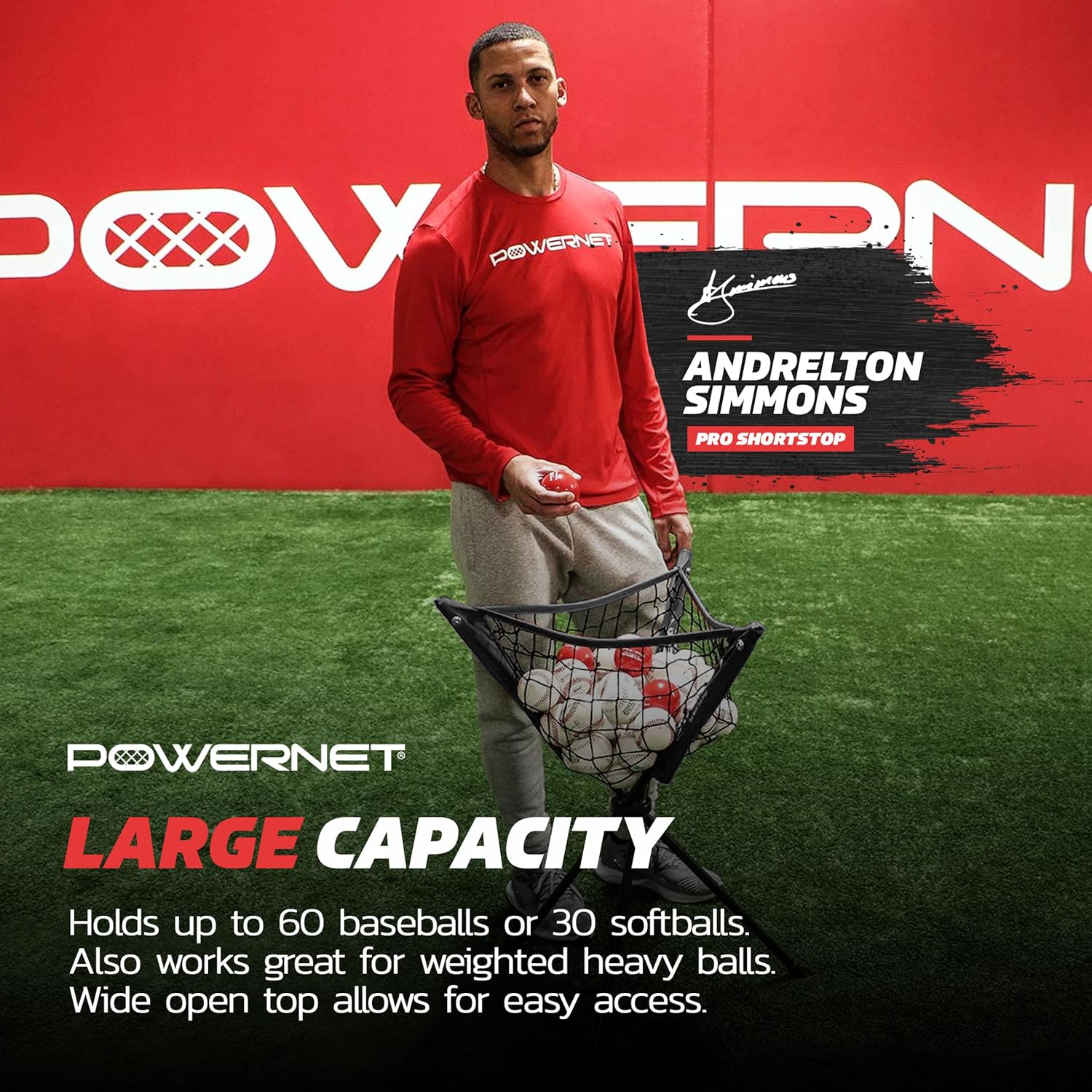 PowerNet Baseball Softball Practice Net 7x7 with Baseball Accessories for Practice Pitching & Batting, Ball Caddy, Weighted Baseballs, Tee (Deluxe Training Kit, Black)