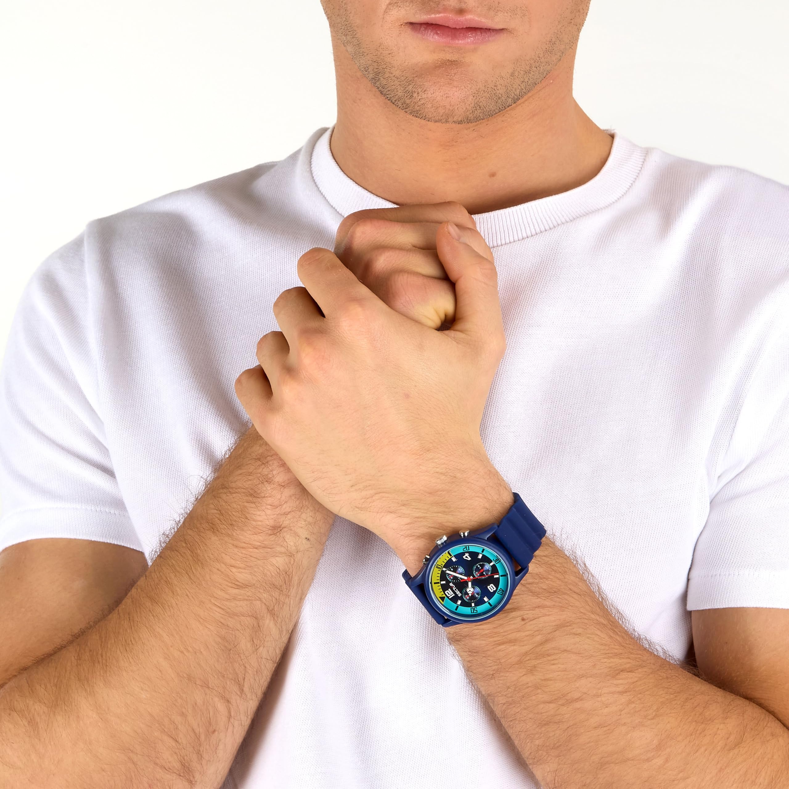 Sector No Limits Orologio Uomo, Cronografo, Analogico, 43 mm, Collezione H2O, Silicone | Acciaio, Materiale Sintetico, Cassa 43.00mm, Forma Rotonda