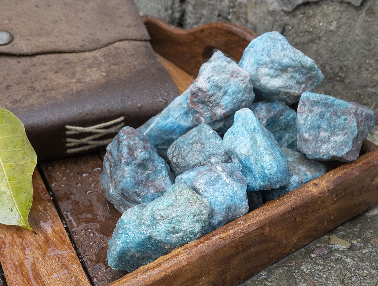 ZAICUS Blue Apatite Rough Gemstones and Crystals Bulk, Raw Stones Bulk