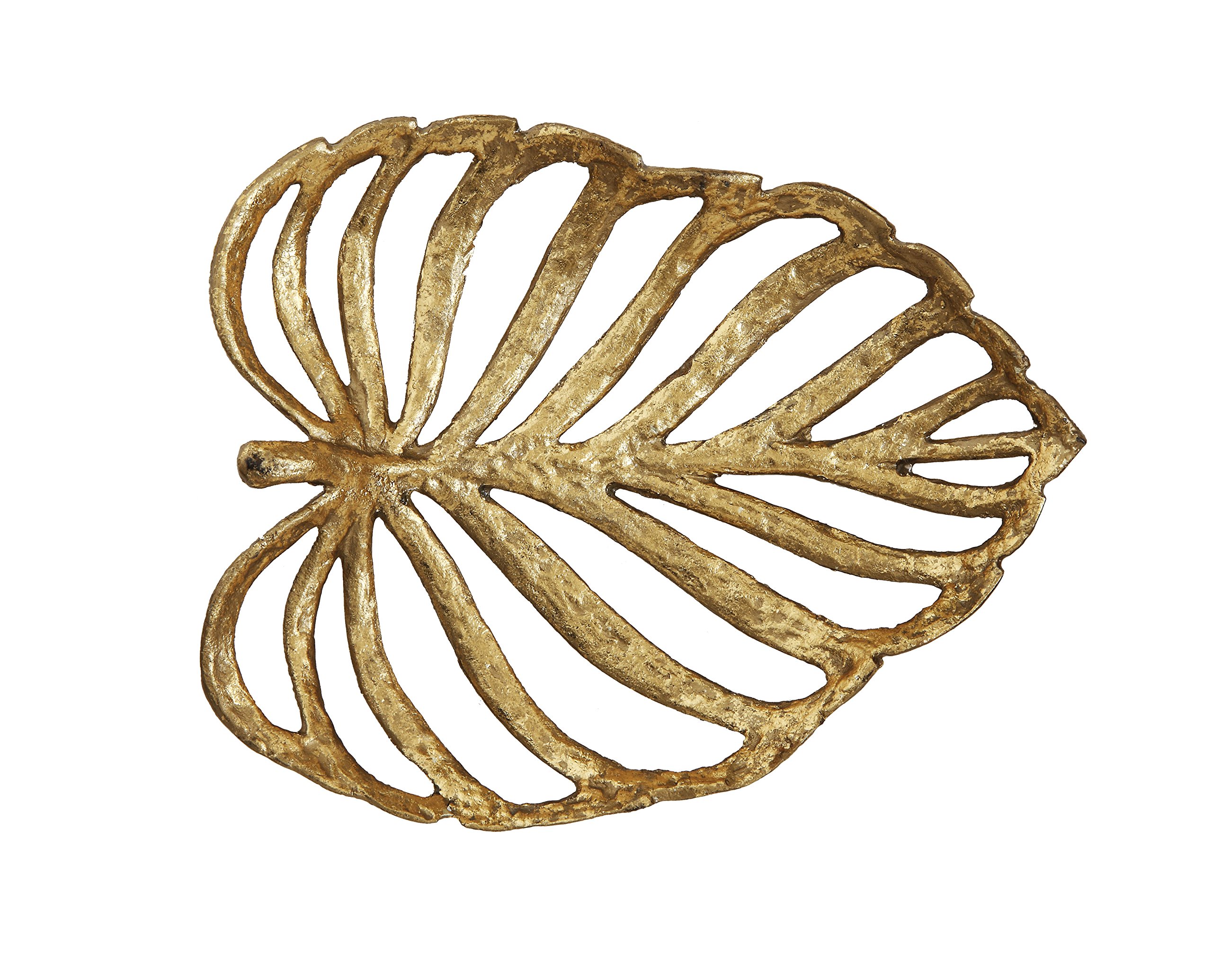 Creative Co-op Decorative Leaf, Cast Iron, Gold
