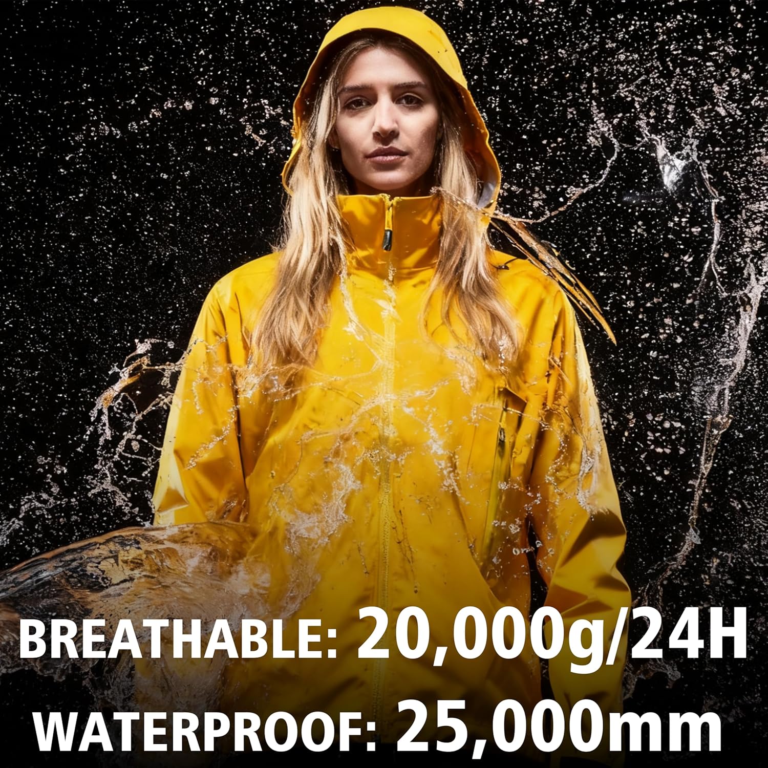 Women's Waterproof Hiking Jacket – Lightweight Breathable Rain Shell, Windproof Outdoor Gear for All-Round Use