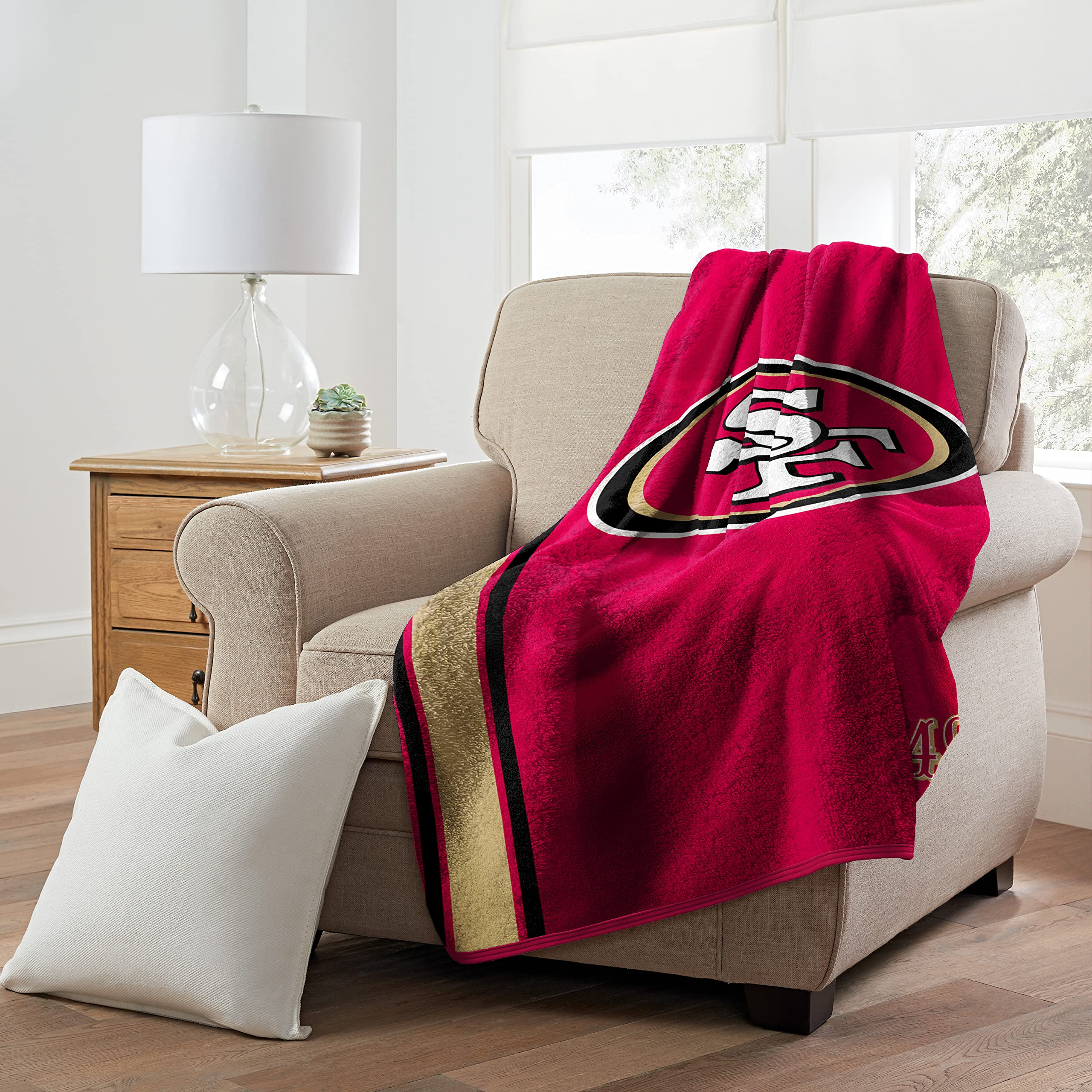 Amazon.com: Northwest The Company NFL Polyester Sherpa Throw Blanket 50X60,  San Francisco 49ers : Sports u0026 Outdoors