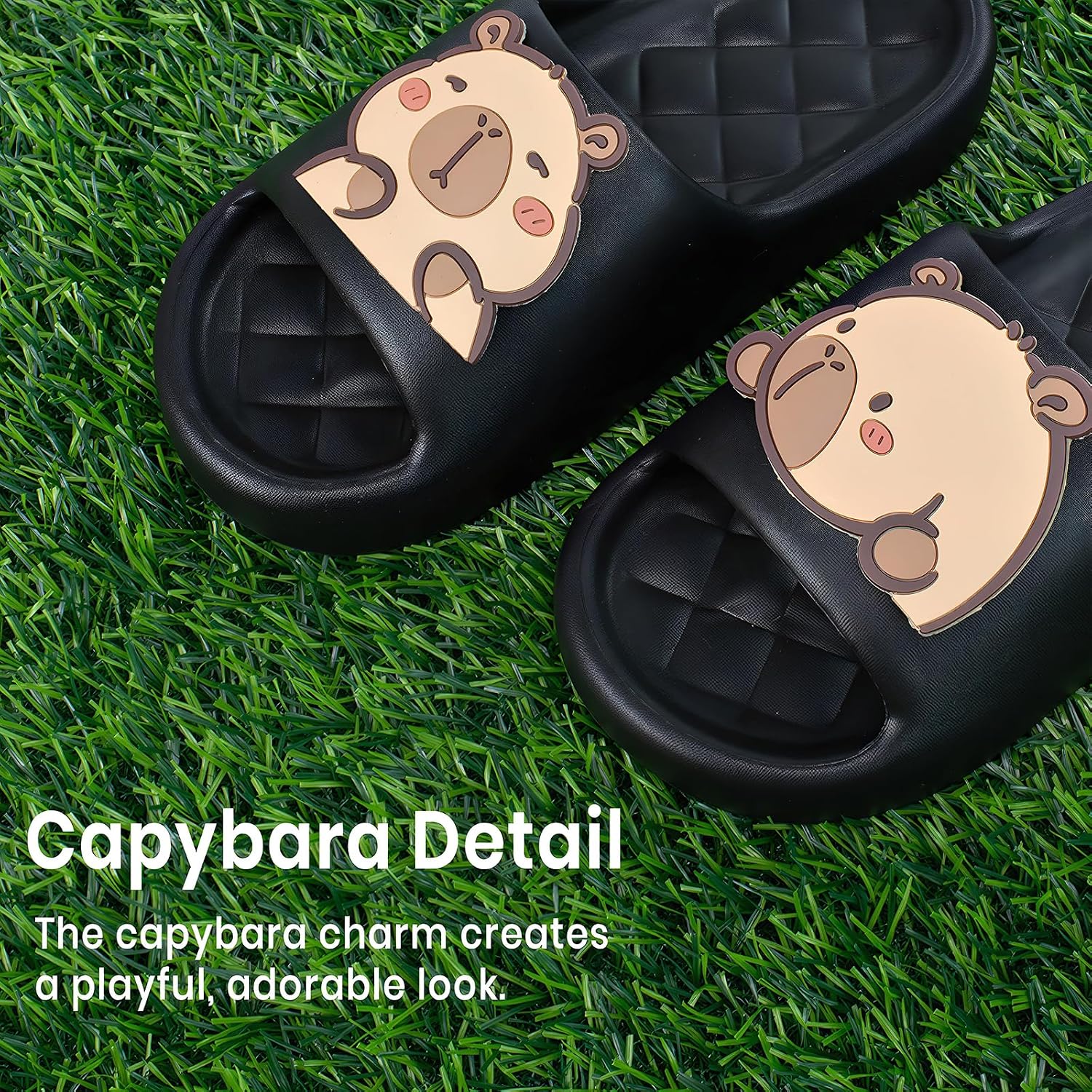 XIXITIAO Capybara Slippers for Women Men,Capybara Cute Slides,Non Slip Quick Drying Bathroom Slippers,Funny Sandals, Capybara Shower Shoes