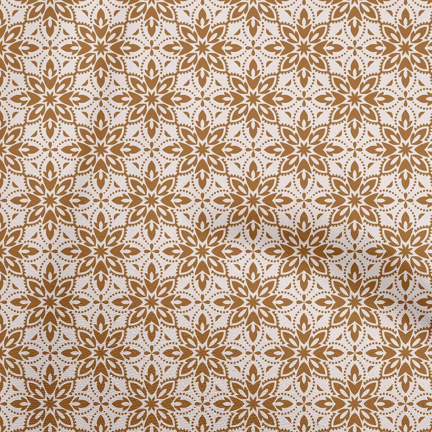 oneOone Cotton Flex Olive Green Fabric Asian Block Floral Sewing Fabric By The Yard Printed DIY Clothing Sewing Supplies 40 Inch Wide