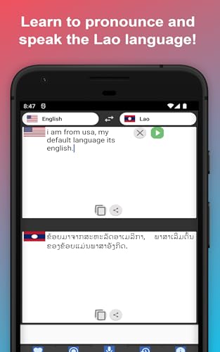 English to Lao Translator to Translate to for Free on Telephone and Tablet