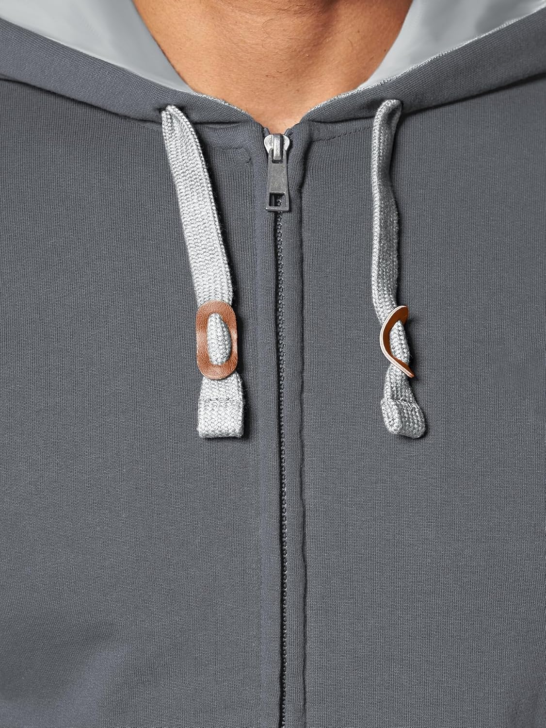 Hakjay Men's Hoodie Fleece Sweatshirt Full Zip Long Sleeve Casual Athletic Hooded Jacket with Pockets - Image 4