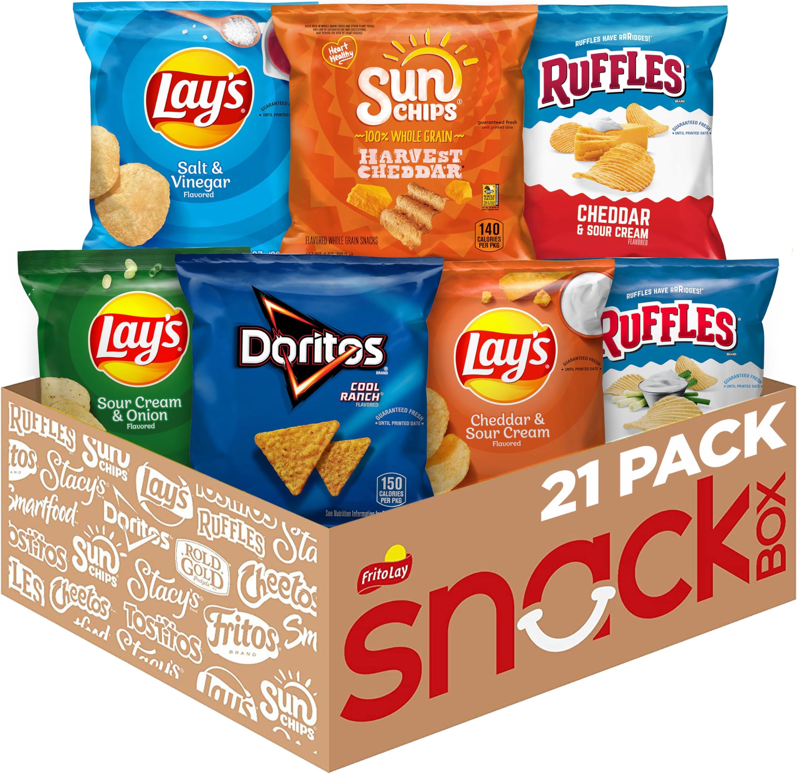 Frito-Lay Tangy Favorites Mix - Assorted Chips, Pack of 21