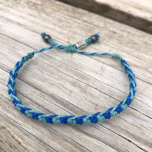 Vista 154 de Rumi Sumaq Pulseras con lazo de bandera del orgullo y el país, macramé tejida anudada a mano, cola de pez y trenzada, pulseras unisex ajustables