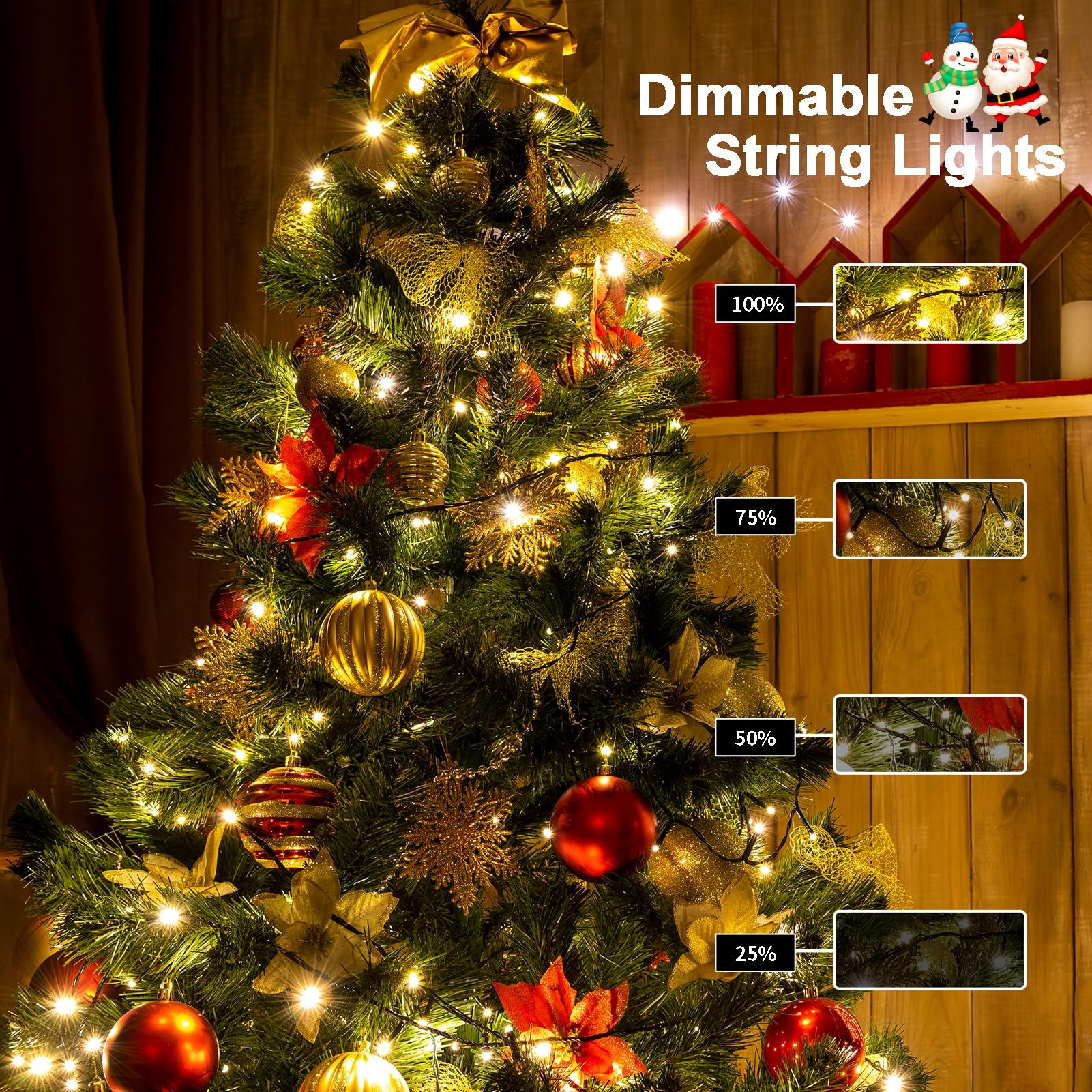 Confezione da 5 luci a forma di fuochi d'artificio, luci di Natale, 200 LED, 8 modalità, luci a stella sospese per decorazioni da giardino e feste. - Italia