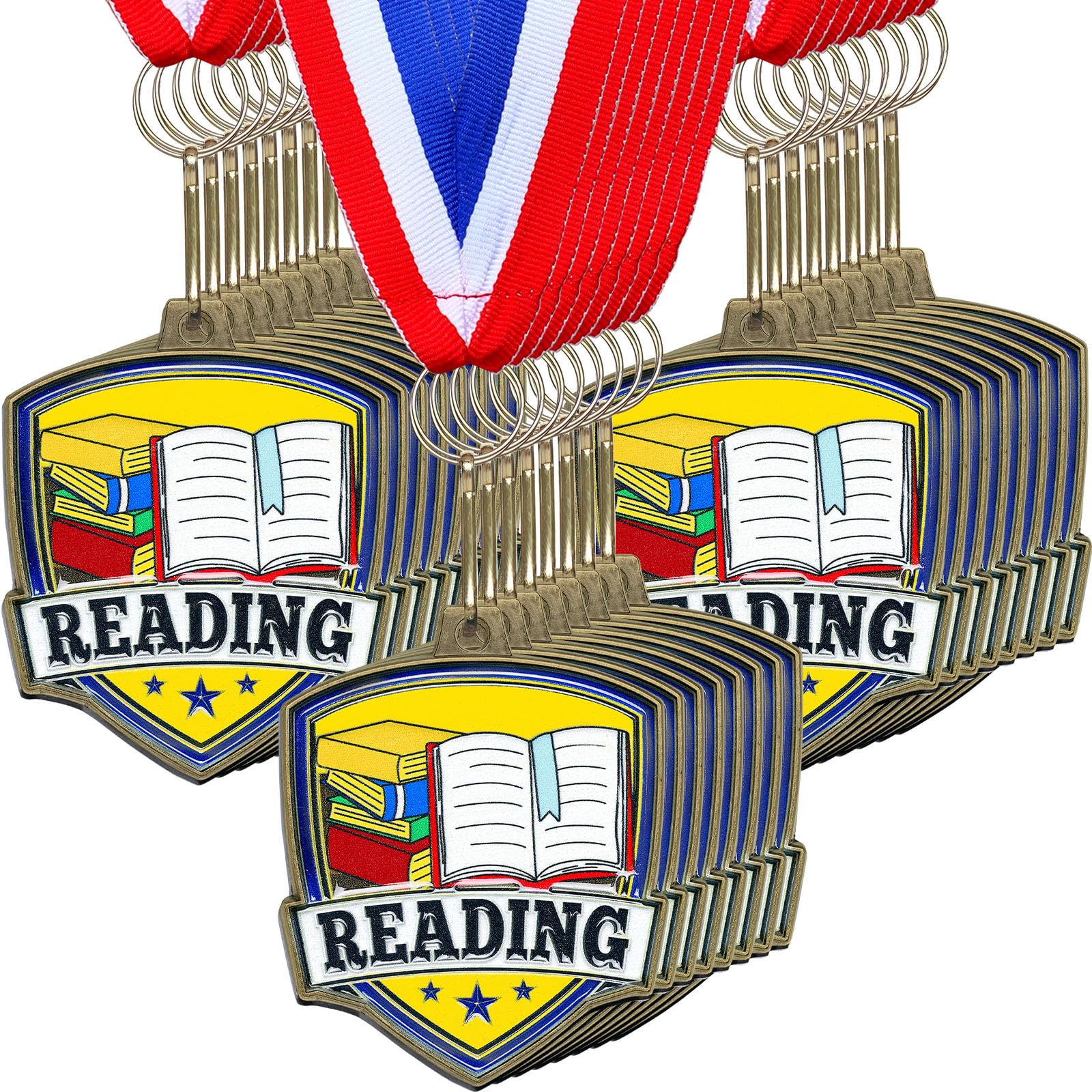 Yaomiao 10/20 Pcs 2. 4'' Award Medals Bulk Gold Winner Team Participation Medals for Kids Adults Metal Trophy Tournaments Competitions Award Prize