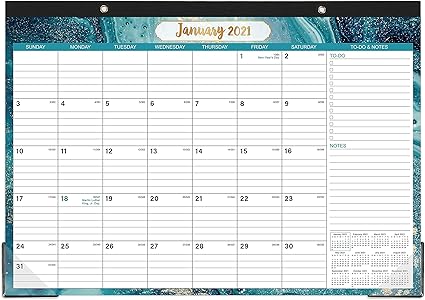 Calendrier De Bureau 21 Calendrier De Bureau 21 Avec Taches Et Notes Et Date Julienne Janvier 21 Decembre 21 17 X 12 Papier Epais Avec Motif Colore Amazon Fr Fournitures De Bureau
