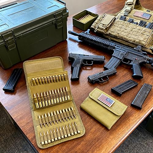 Miniatura 4 de Portacartuchos para Rifle y Pistola de 100 Balas, Bandolera de Municiones para Cartuchos de.38, 9mm,.357