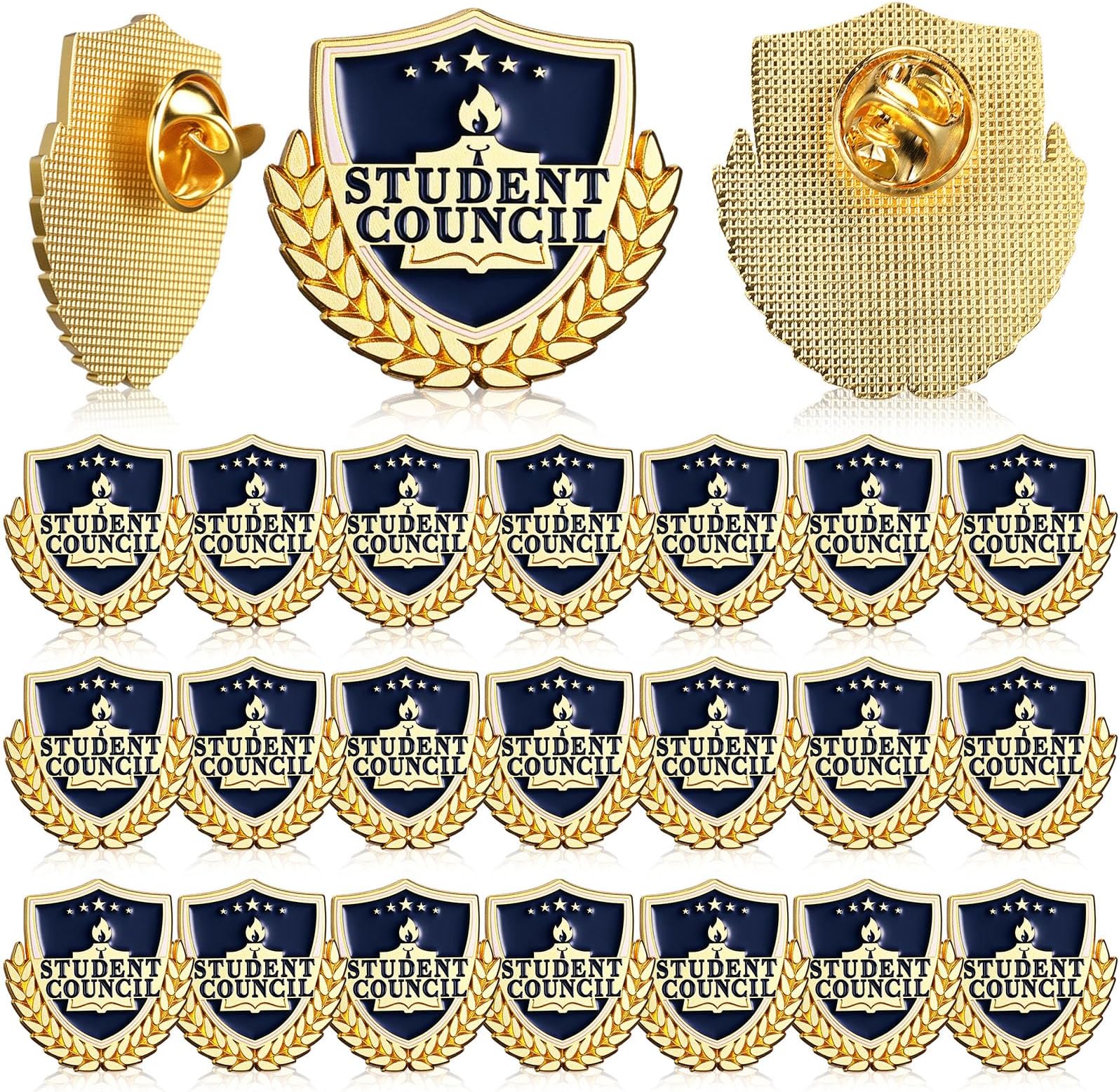 24 Pcs Award Lapel Pins Bulk Academic Recognition Lapel Pins Academic Honors Enamel Graduation Gift for Student