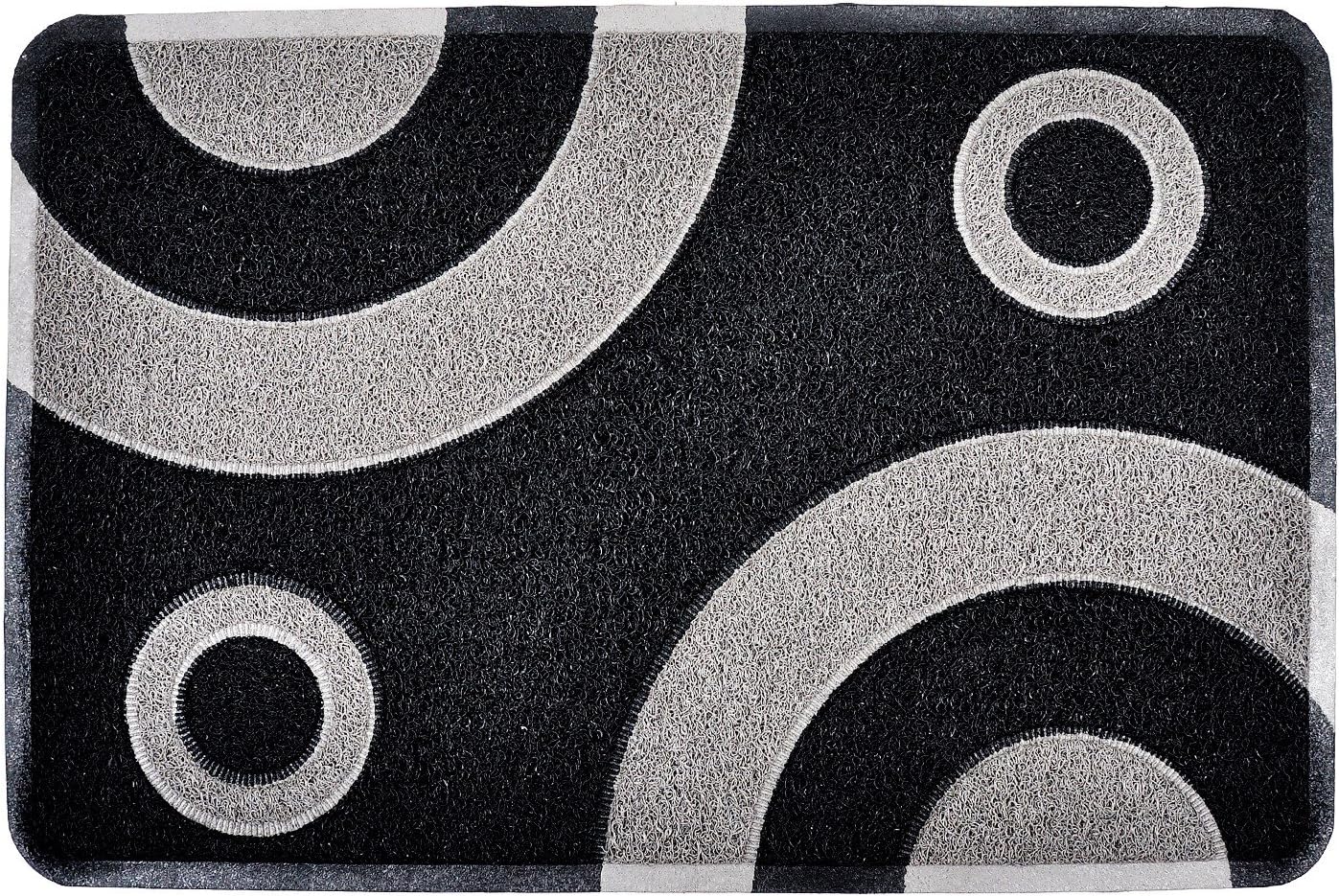 Doormat Bullseye Collection Black & Silver