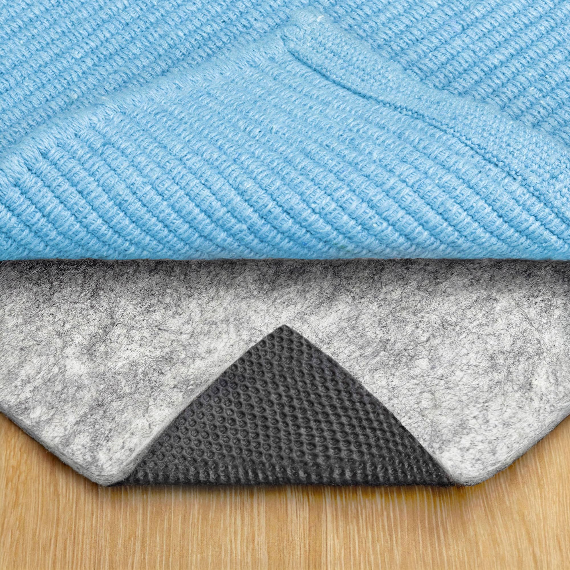 RUGPADUSA - Dual Surface - 6' Square - 1/8" Thick - Felt + Rubber - Non-Slip Backing Rug Pad - Adds Low-Profile Comfort and Protection