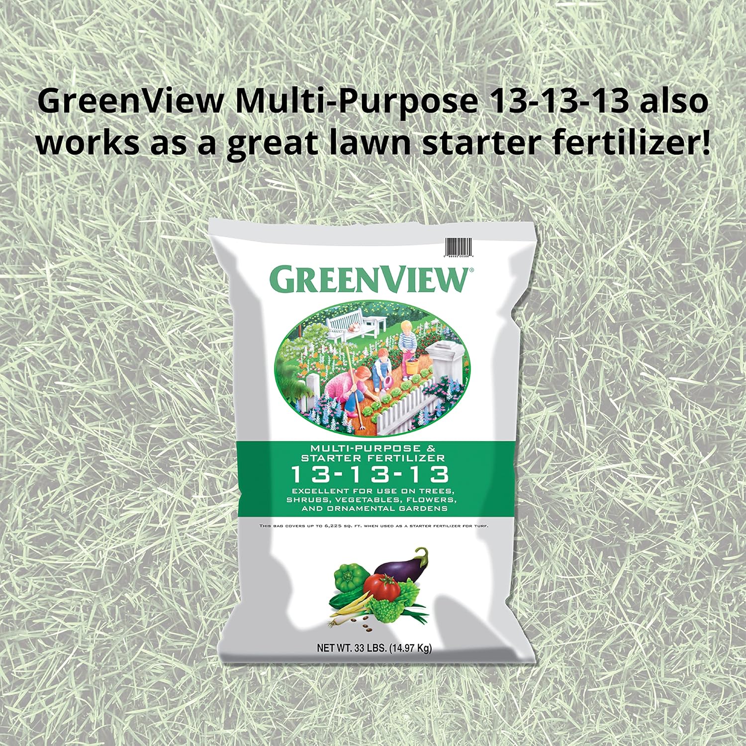GreenView Multi-Purpose Fertilizer - 33 lb. Bag - NPK 13-13-13