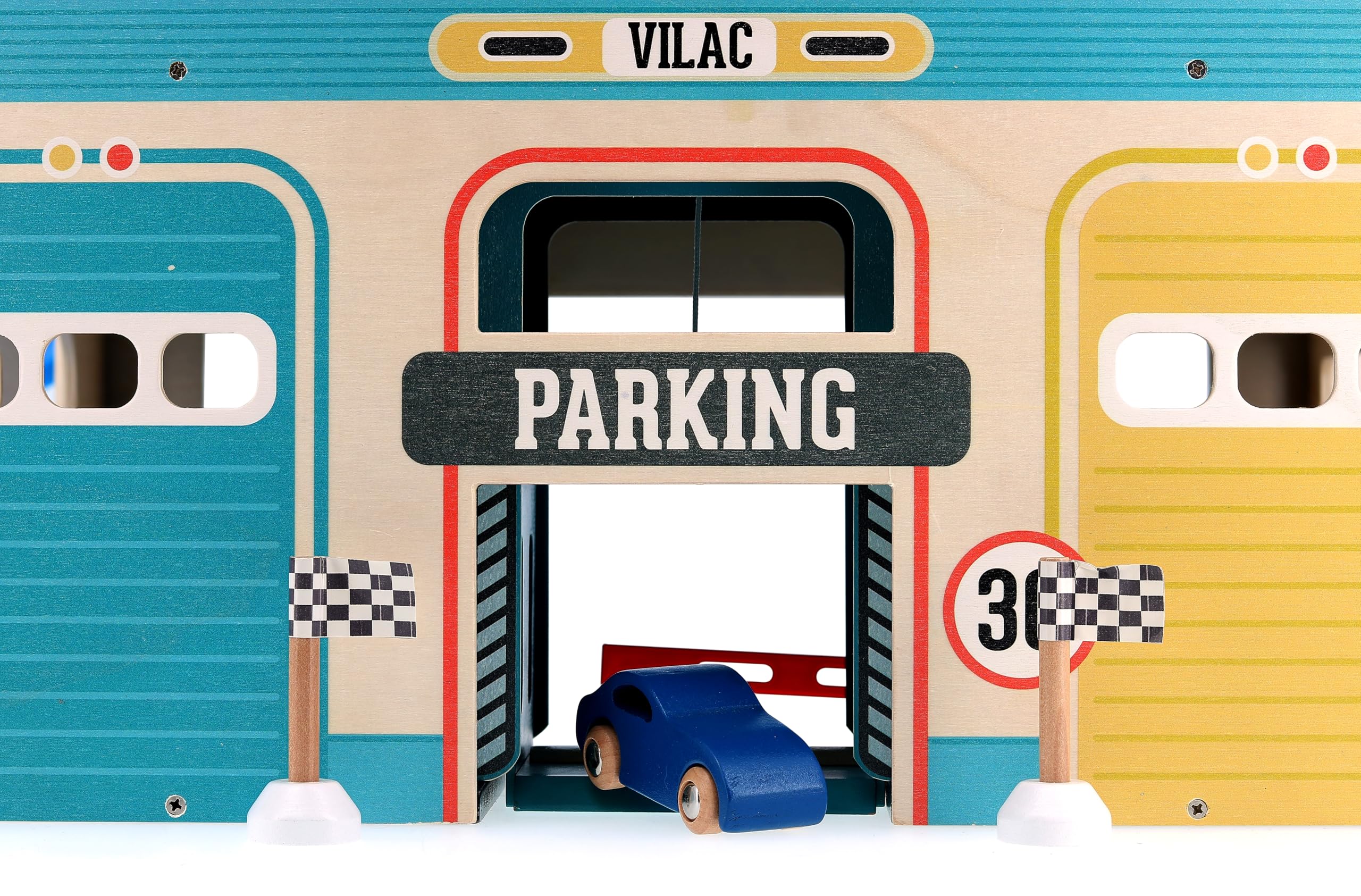 VILAC 2351 - Garaje de Madera y Garaje de Madera para niños (3 años)
