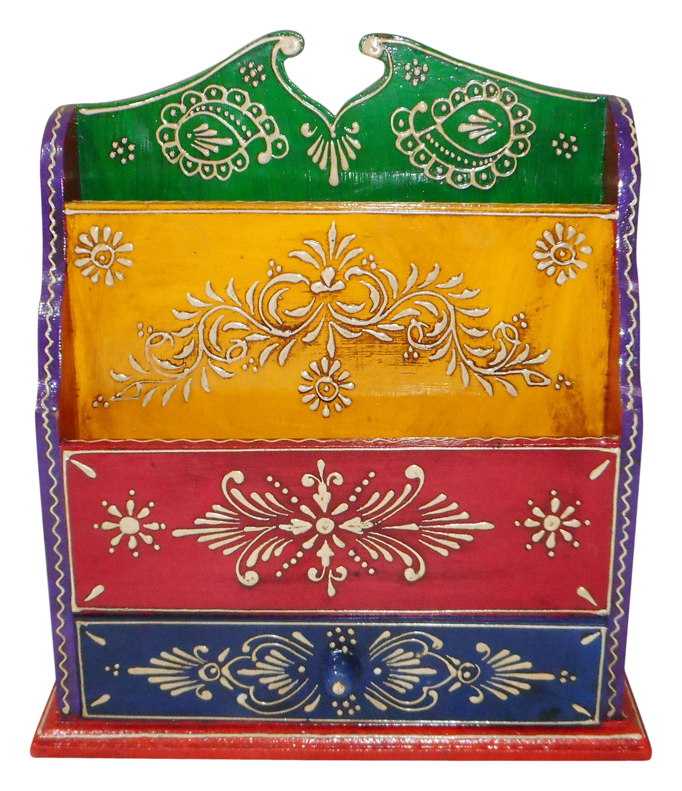 Dhan Laxmi Art Wooden Magazine Holder (30 cm x 10 cm x 30 cm)-image-33