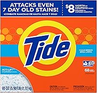 Vista 2 de Tide Clean Breeze HE Turbo - Detergente para ropa en polvo, 68 cargas, 95 onzas