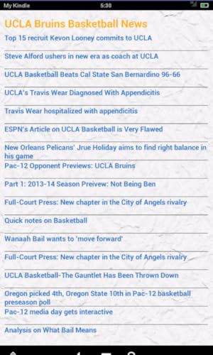 Bruins Basketball News(Kindle Tablet Edition)