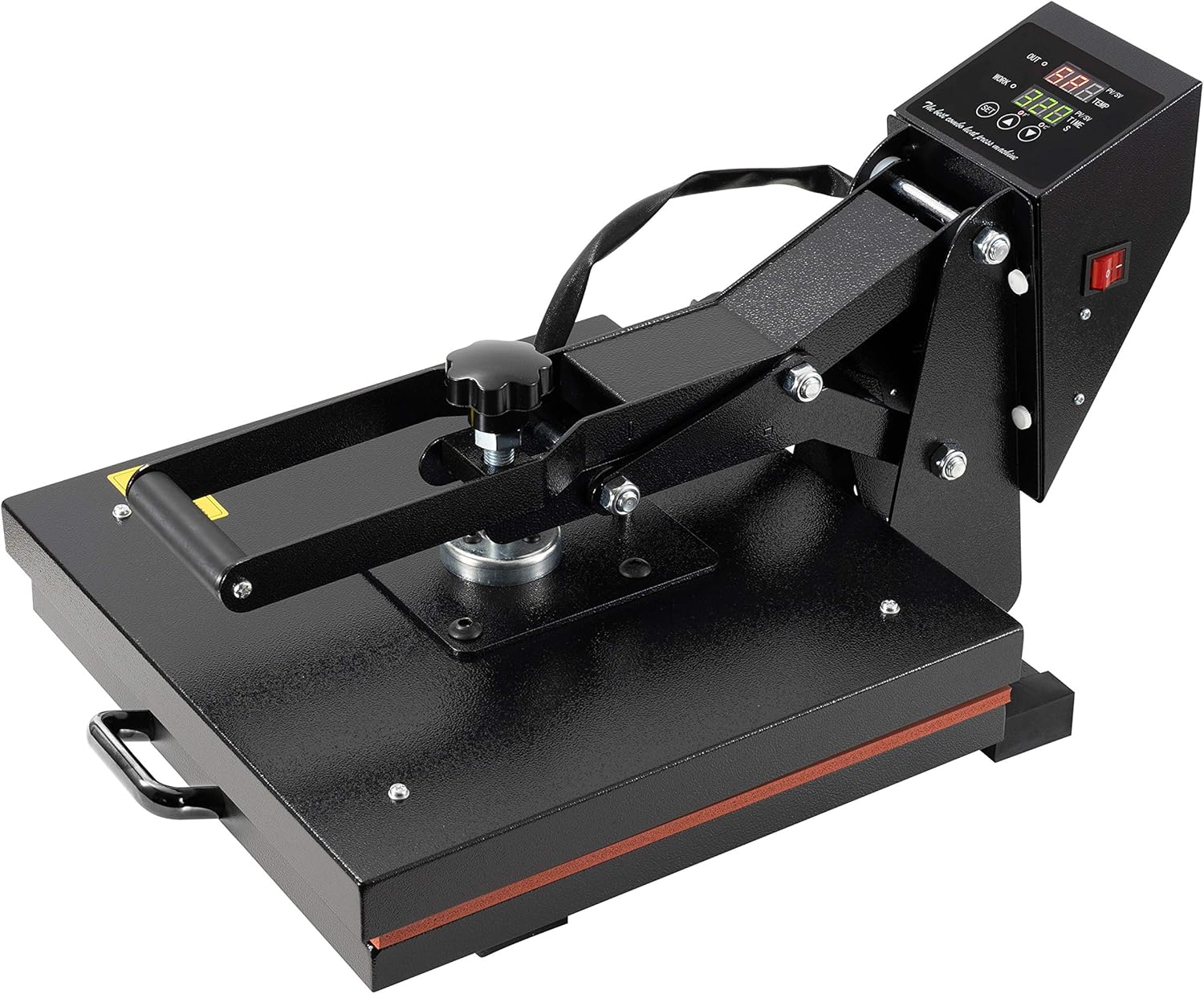 Heat Press Machine 15x15 Inch - Digital Control Panel Industrial Sublimation Printer High Precision Hot Press Clamshell Heat Transfer Machine for T Shirts (Black)