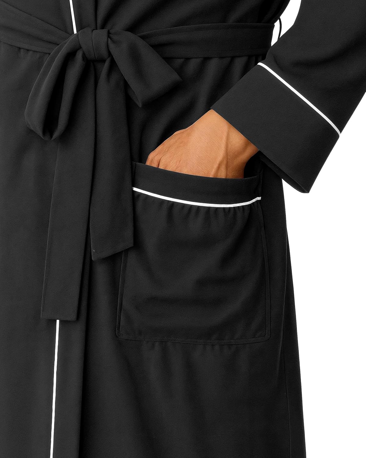 NY Threads Men's Robe Cotton Blend Knit Bathrobe - Image 4