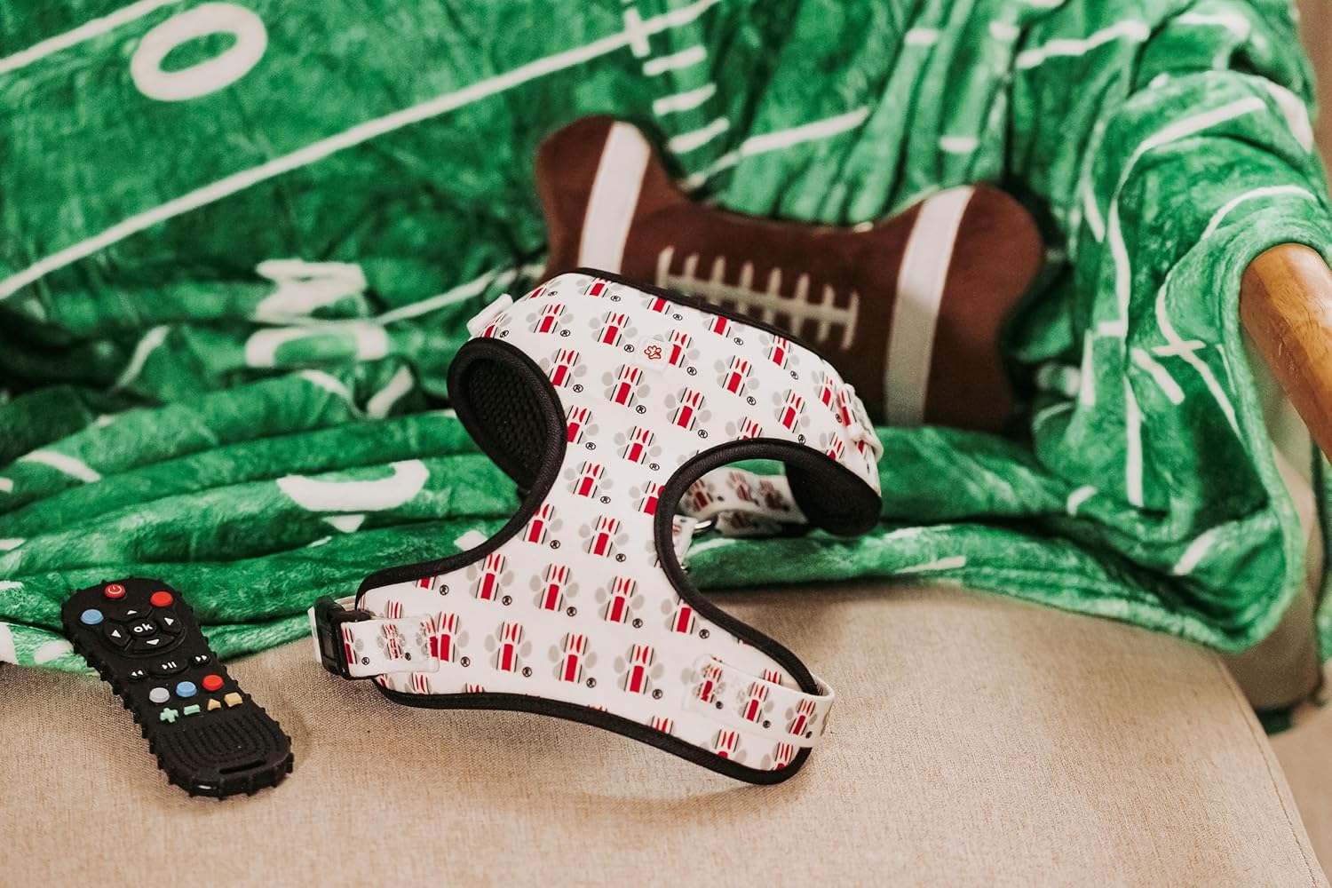 The Ohio State University Helmet Paw Print Pet Harness (Medium)