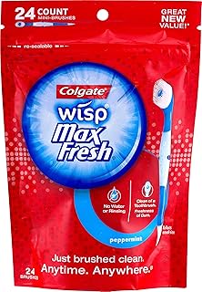 Colgate Wisp Portable Mini-Brush Max Fresh gfqBUe, Peppermint, 2 Pack (24 Count)