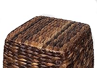 Vista 4 de BIRDROCK HOME Taburete de acento de junco marino Hecho de junco marino tejido a mano Taburete de 21 pulgadas