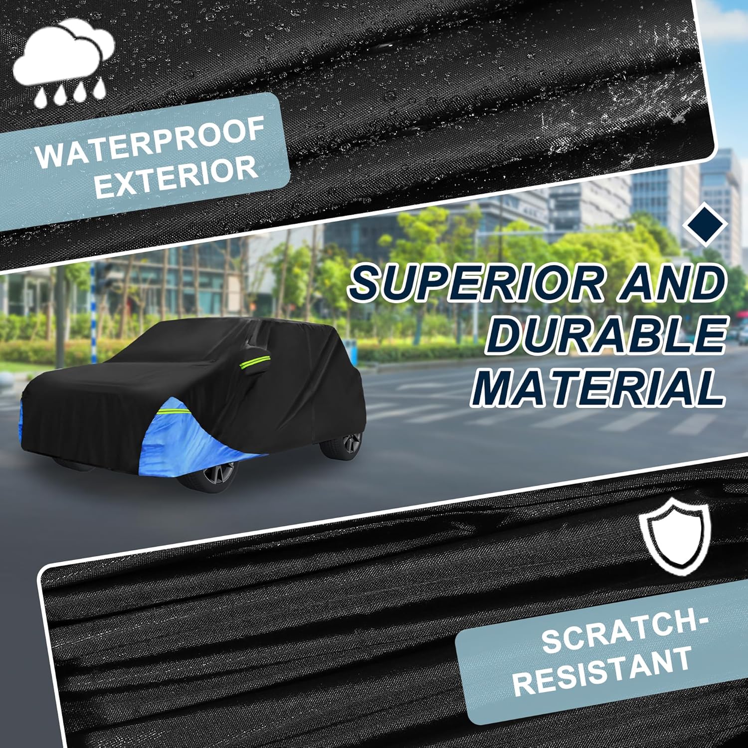 Car Cover Waterproof Custom Fit for Mini Cooper 2DR 2002-2021 All Weather for Automobiles Outdoor Snow Sun Dust UV Protection Full Exterior Cover with Door Zipper