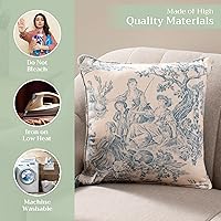 Vista 7 de Maison d' Hermine Fundas de almohada decorativas de 18 x 18 pulgadas, cuadradas, 100% algodón, con cremallera invisible, funda de cojín para sala