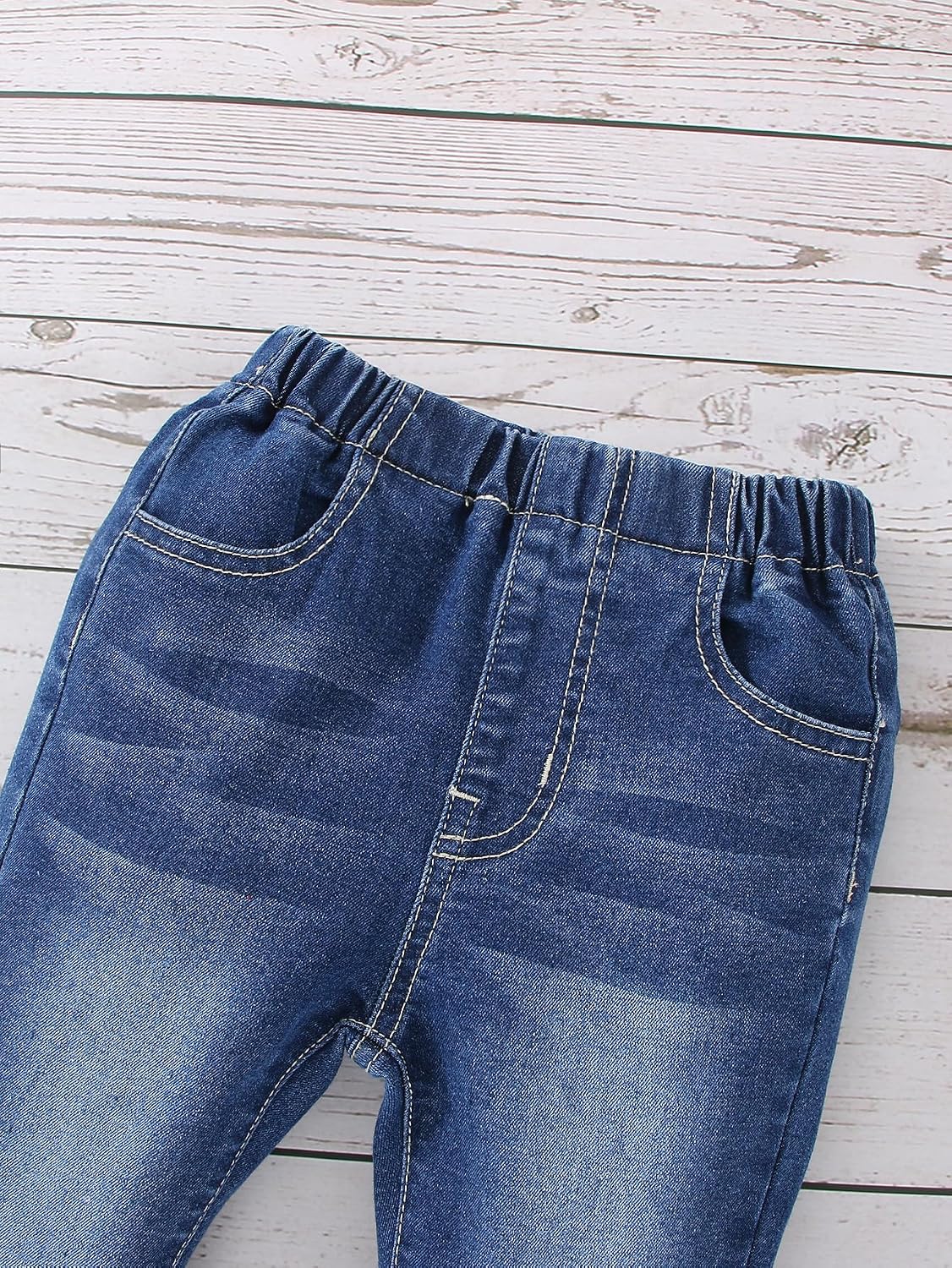WDIRARA Toddler Girl's High Waisted Bow Front Bell Bottom Jeans Flare Leg Denim Pants