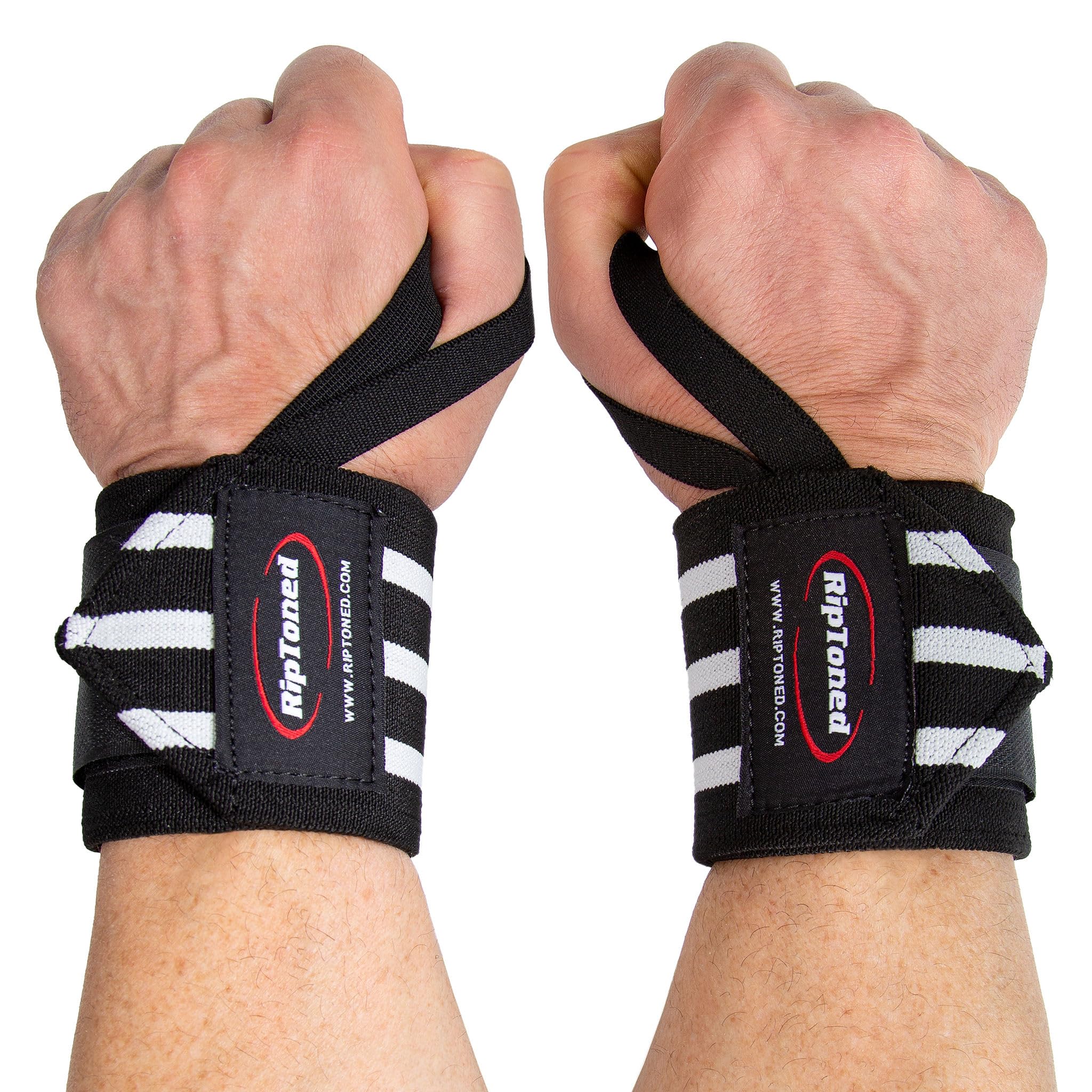 Rip Toned 18” Wrist Wraps - Wrist Straps for Weightlifting - Lift Better, Protect Wrist Pain - Adjustable, Durable, Machine Washable - Wrist Brace for Weightlifting - USPA Endorsed for Men & Women