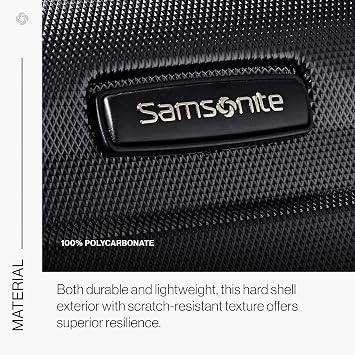 Samsonite Omni PC Hardside Expandable Luggage with Spinner Wheels, Black, 2-Piece Set (20/24)