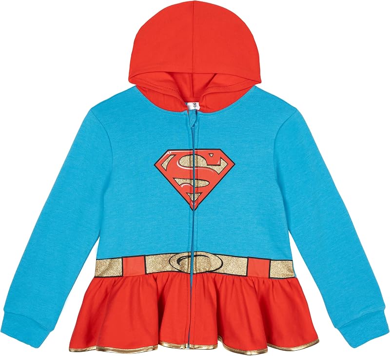 Justice League Cosplay Zip-Up Hoodie Infant to Big Kid Sizes (12 Months - 14-16)