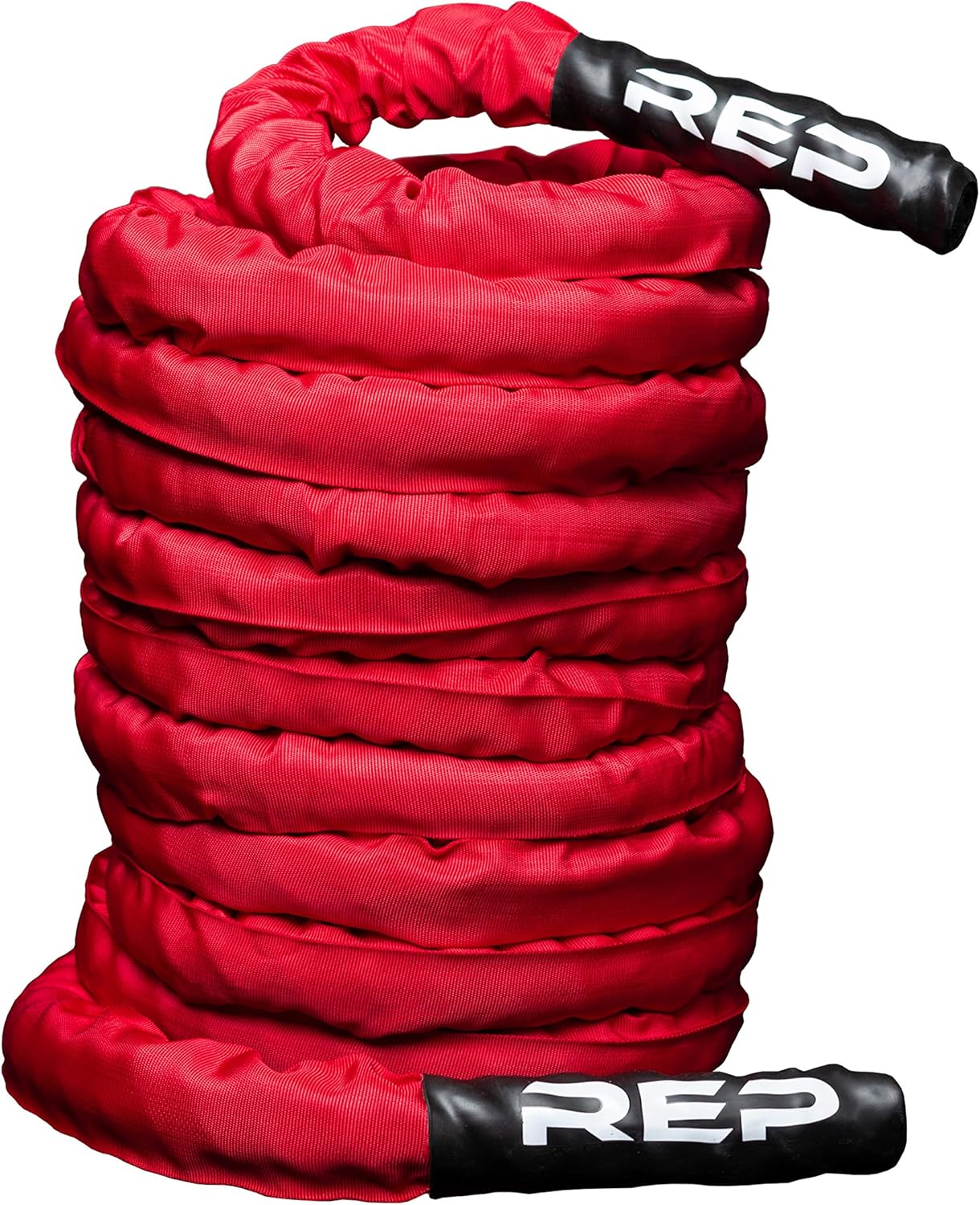 REP Fitness Battle Rope | 30/40/50 Ft Heavy Training Cord for Home Gym, Strength Workout, Cross Fit, Cardio Conditioning, Exercise Equipment with Protective Sleeve & Textured Grip Handles | 3 Colors