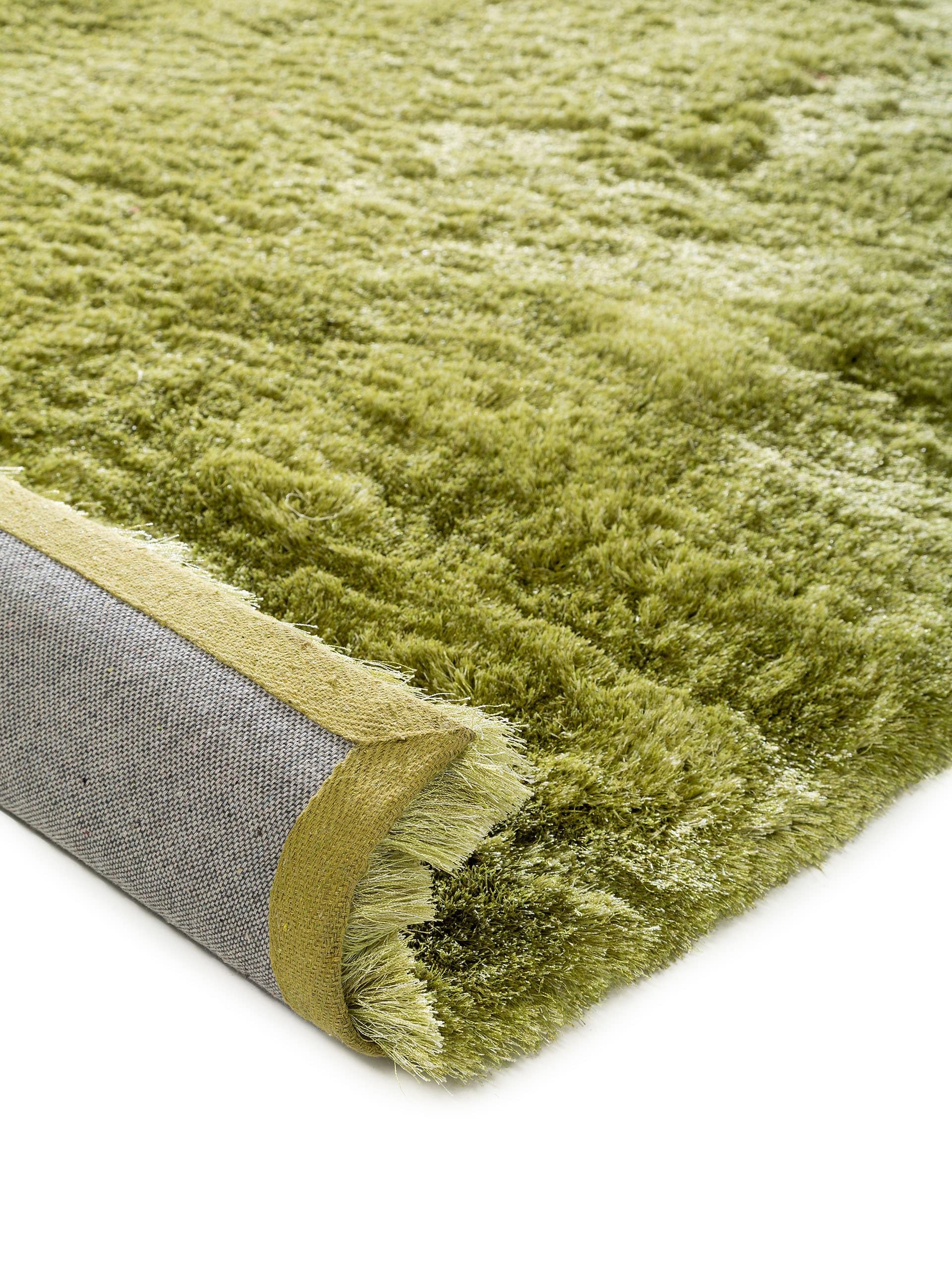 benuta Tapis Shaggy à Poils Longs Whisper Vert Olive 120X170 Cm - Tapis Doux pour Salon