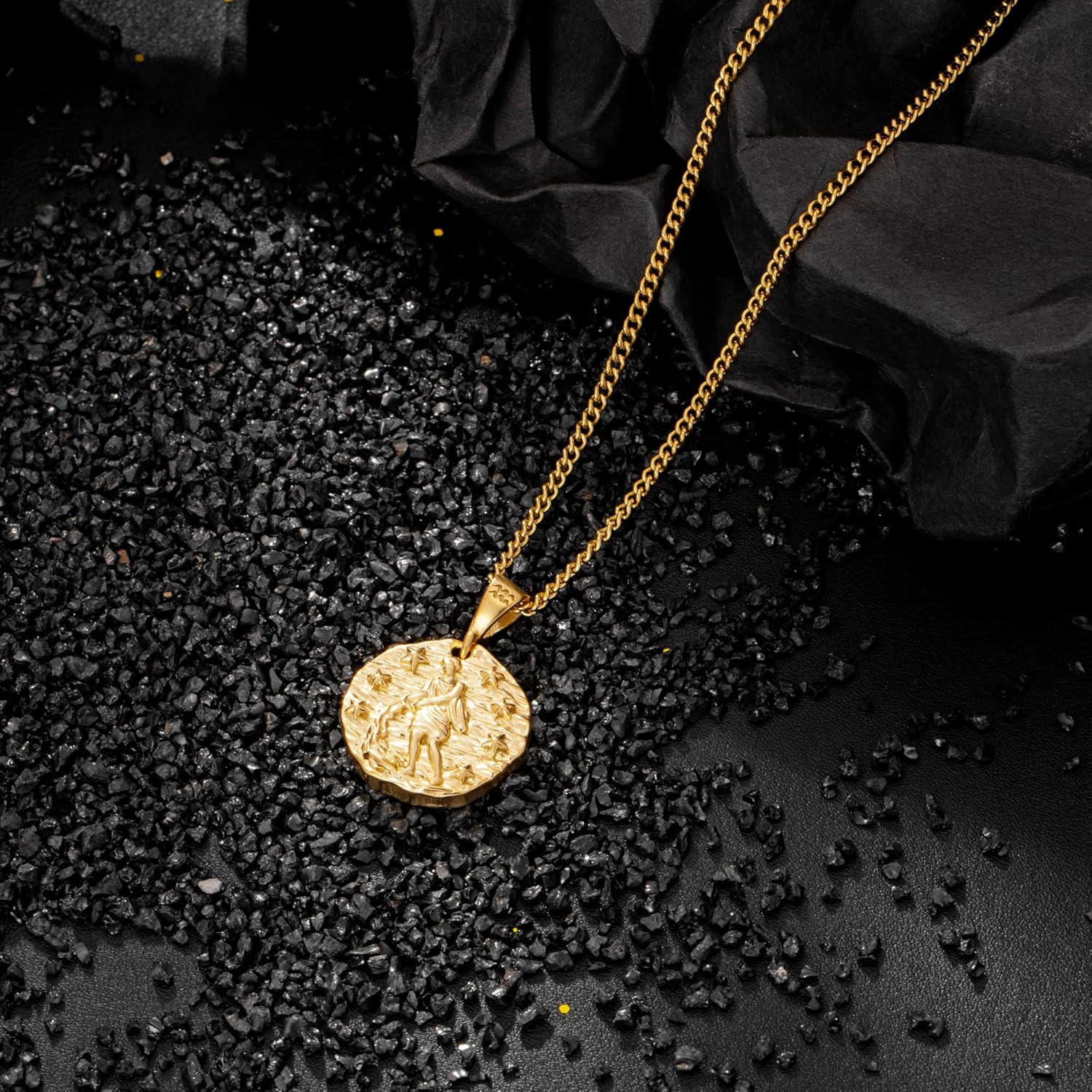 Speroto Zodiac Necklace for Men Women, Stainless Steel 12 Constellation Mens Necklace, Horoscope Astrology Embossed Zodiac Pendant Necklace, Ideal Gifts for Men Women Teens - Image 3