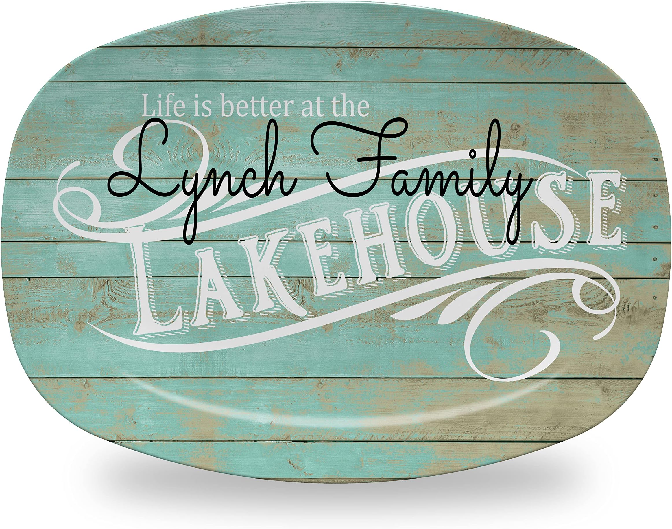 Personalized Platter Lake House, Customized Housewares