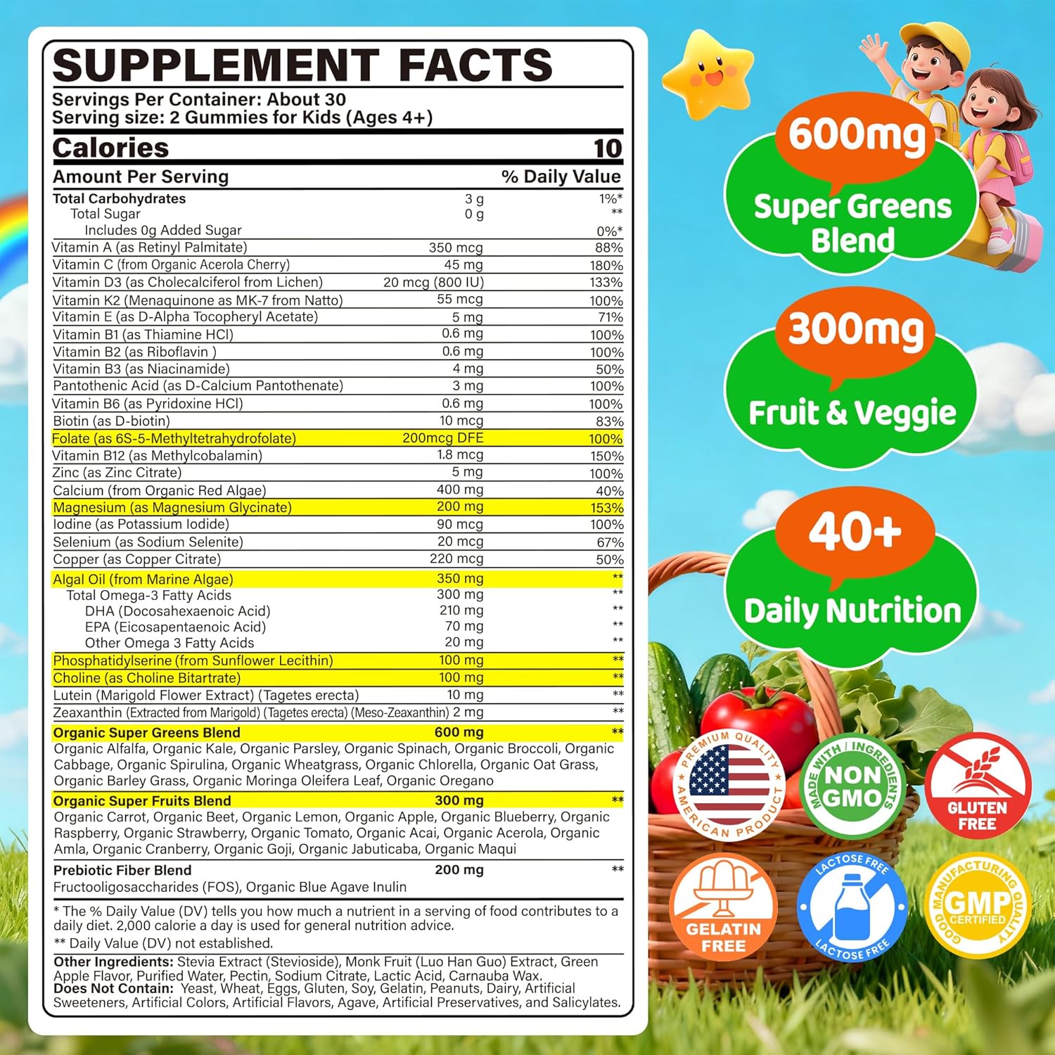 Kids Multivitamin Gummies & Kids Super Greens Gummies
