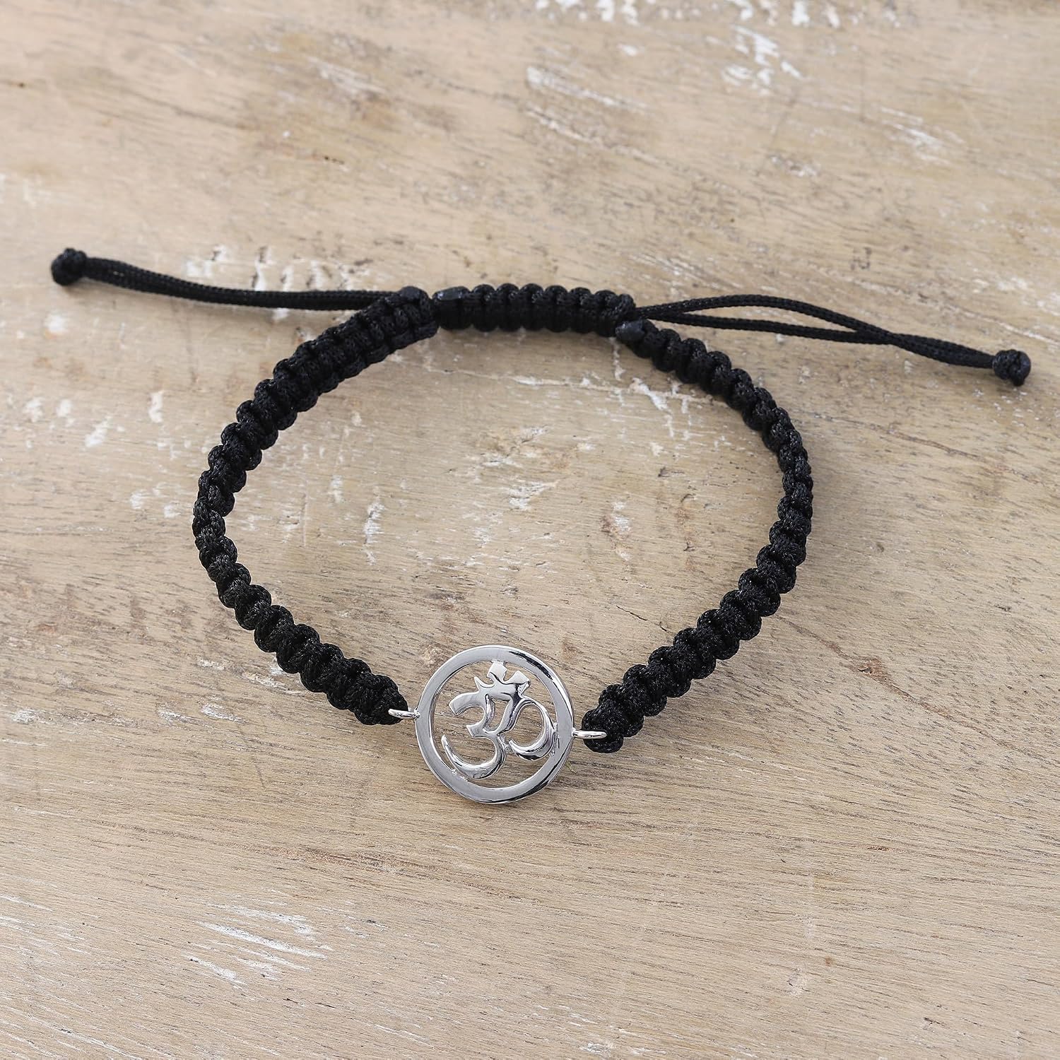 NOVICA No Stone .925 Sterling Silver Men's Bracelet 'Altar to Enlightenment'