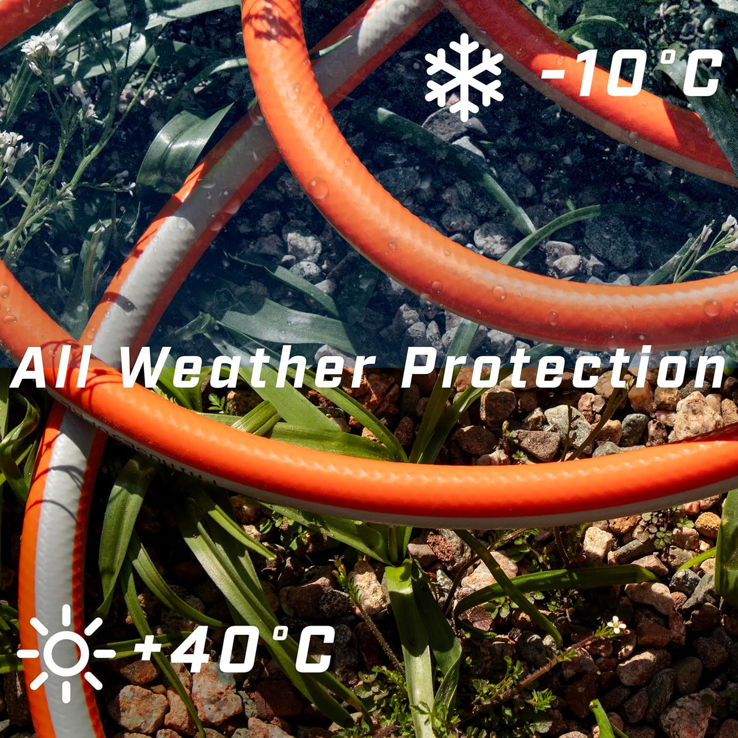 Faithfull FAIHOSE50PRE 50M (164 ft) Prestige Heavy-Duty Reinforced PVC Garden Hose 12.7 mm (1/2 Inch) Diameter, Orange