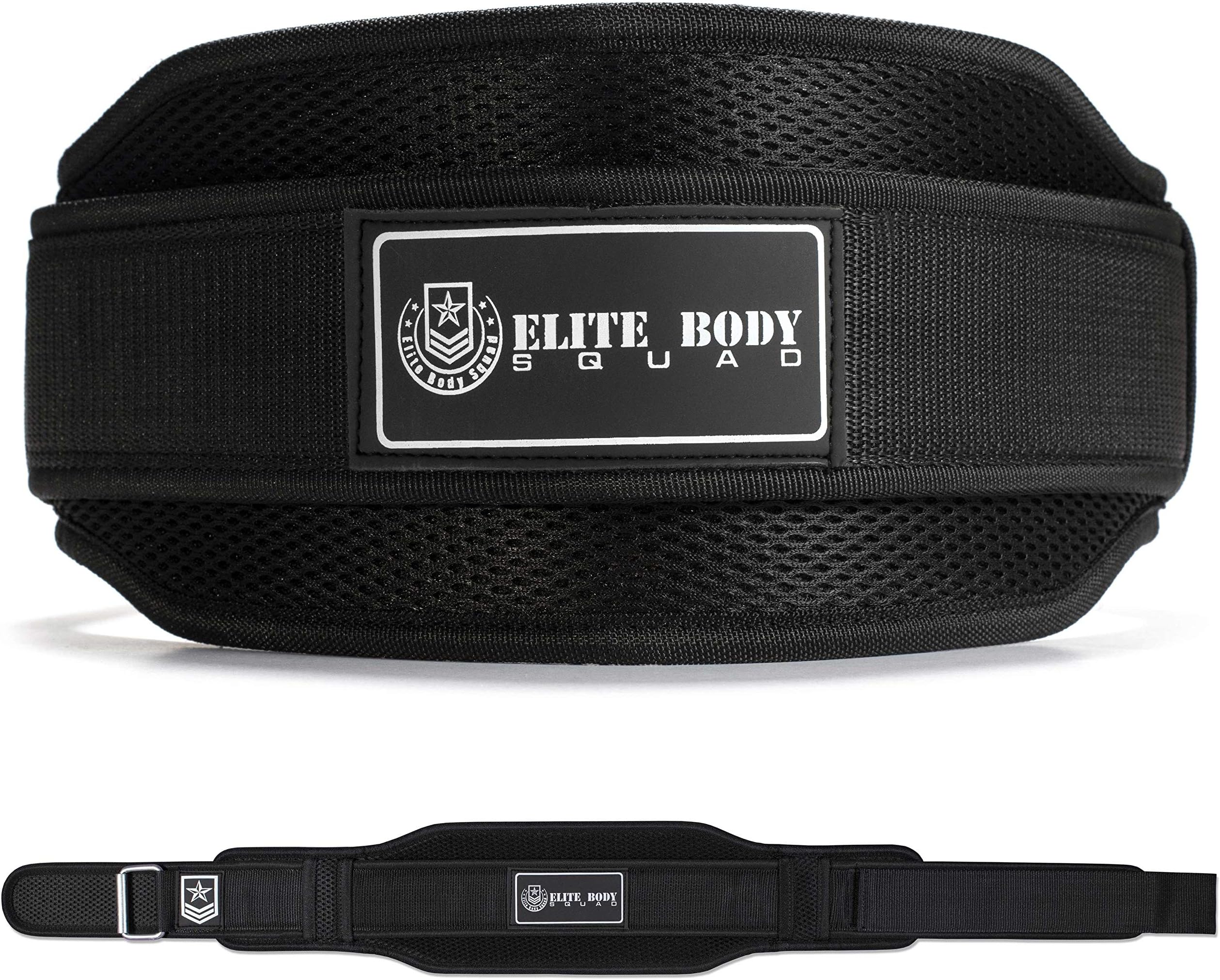 Elite Body Squad Weight Lifting Belt Neoprene Back Support With Reinforced Wa...