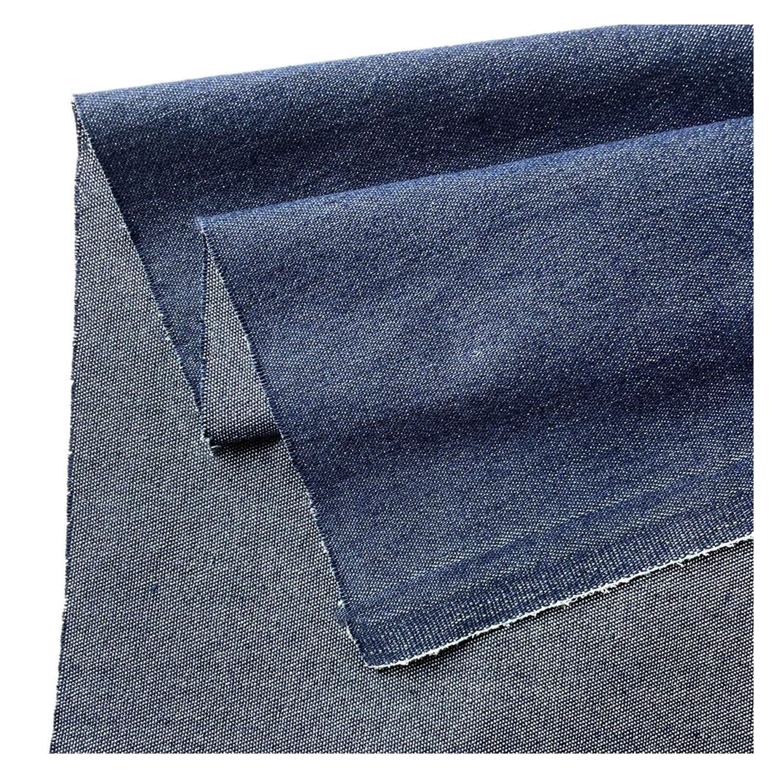 Tissu denim imprimé bleu foncé 90x145cm pour couture DIY
