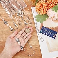 Vista 3 de SUNNYCLUE Collar de identificación de 5 estilos con cordón de cadena para atrapasueños, mariposa con cuentas, cuentas de perlas de imitación