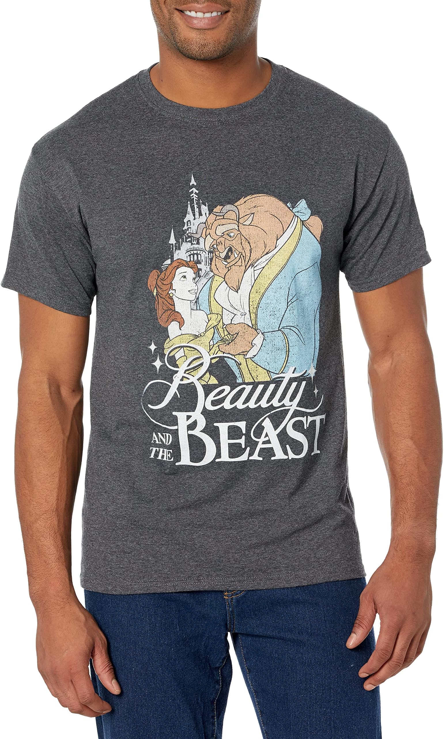 Men's Beauty and The Beast Poster Logo Graphic T-Shirt