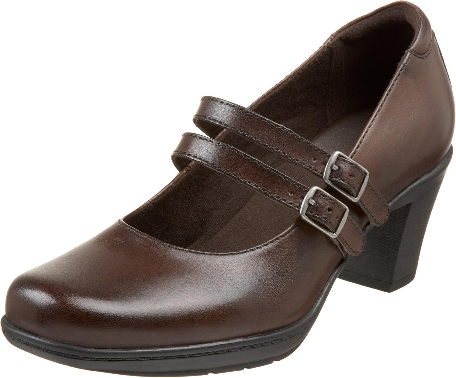 Clarks 80432 Womens Brown Leather Mary Janes Heels Shoes Size UK 6.5 Amazon.co.uk Fashion