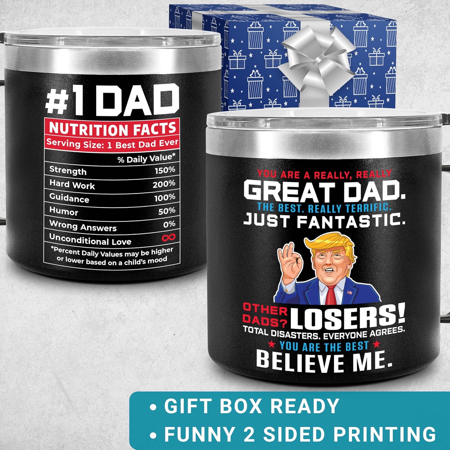 Bundle Gift for Brother and Dad, Birthday Present from Sister - Best Brother Ever Bullet Tumbler 17Oz, Matte Black Thermos Coffee Cup for Older Adult Bro, Funny Idea for Wedding or Graduation image 5