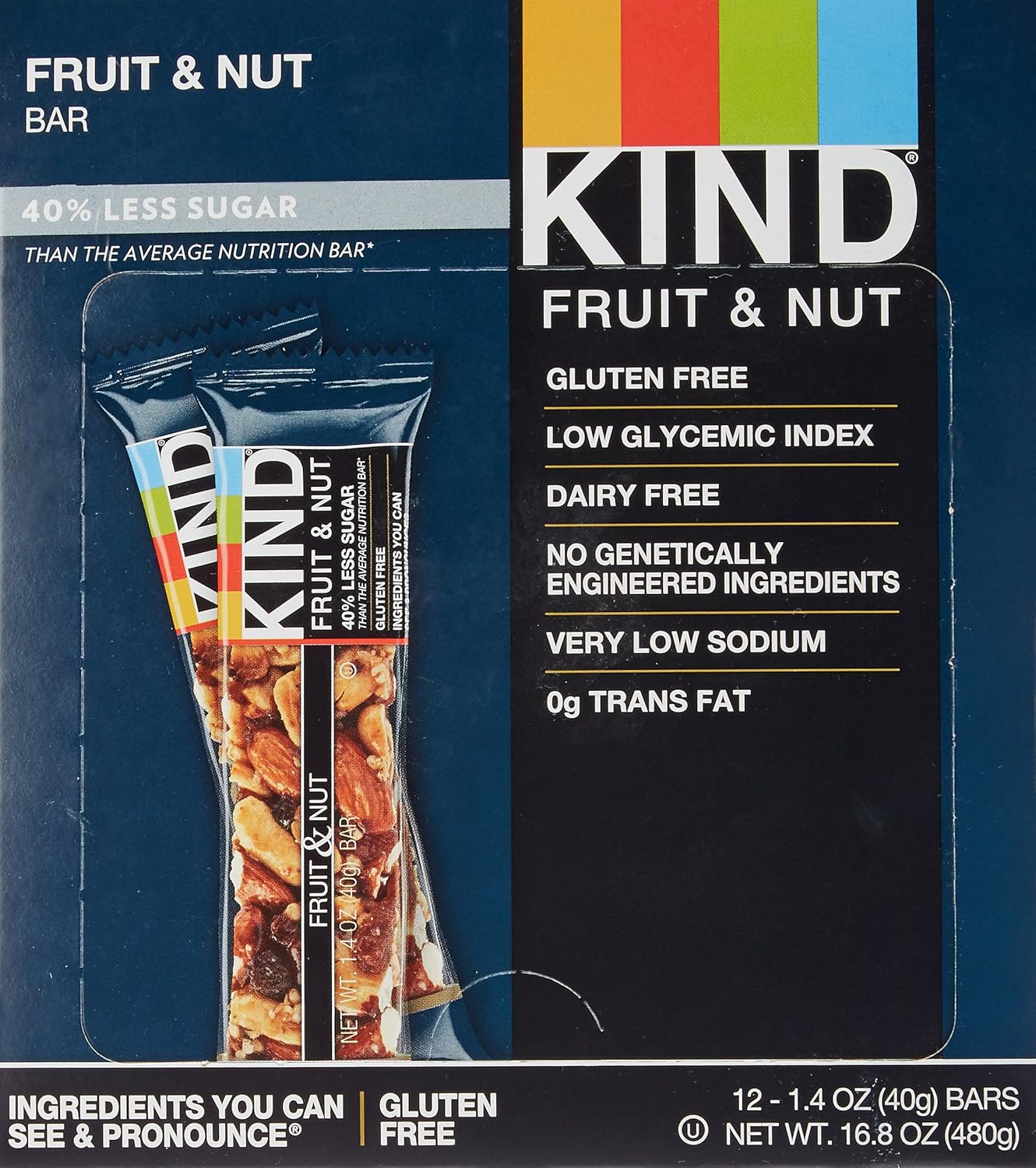 Kind Bar, Fruit & Nut Delight, 1.40-Ounce (Pack of 12)